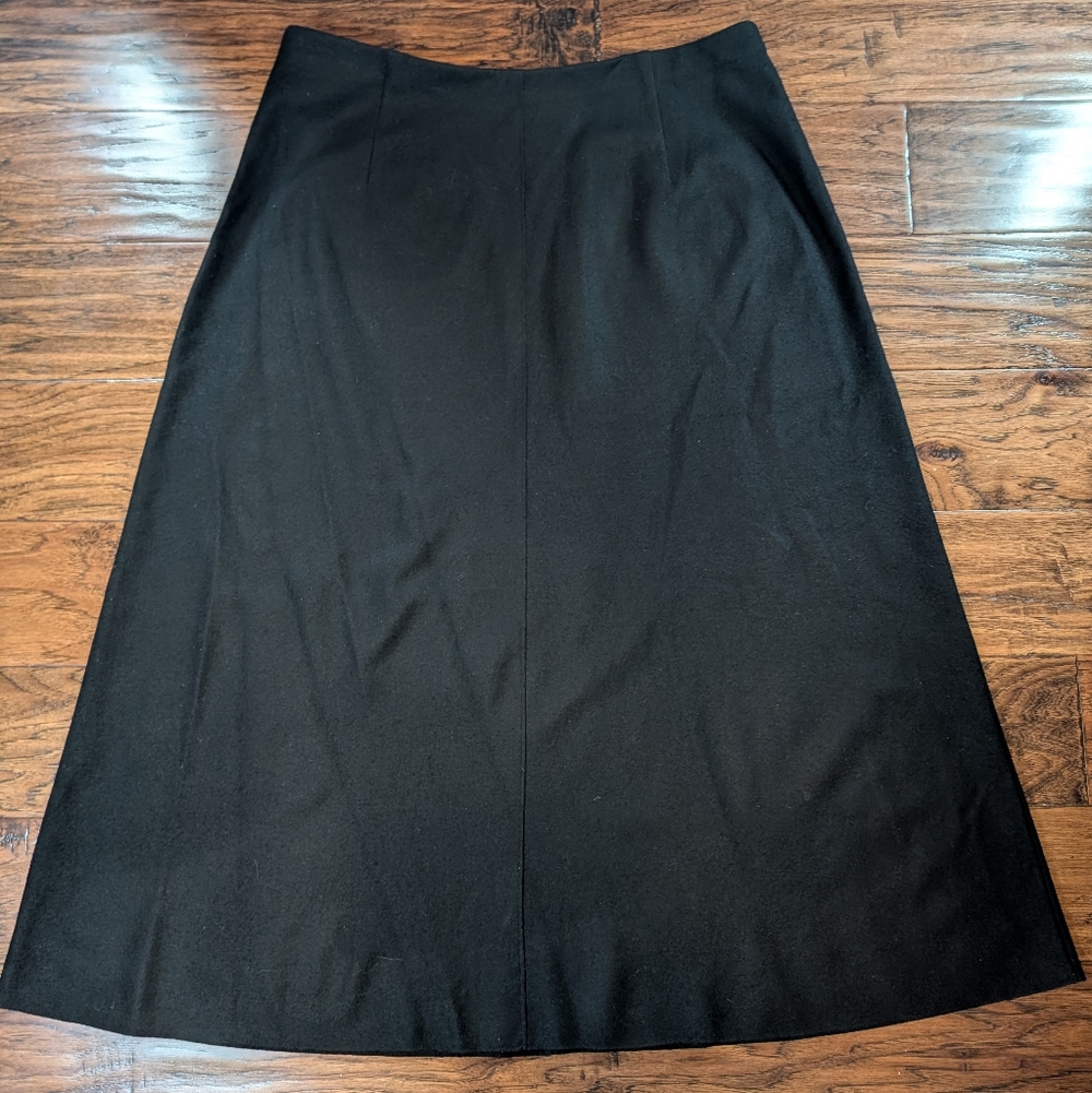 Eileen Fisher 100% Wool Black Women's Skirt Size Large - Picture 2 of 9